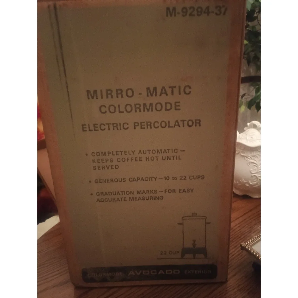Vintage Micro -Matic Colormode Electric Perculator